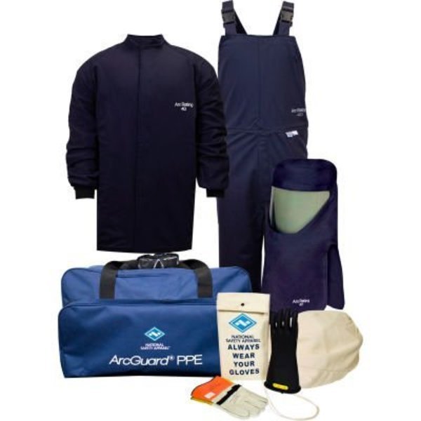 ArcGuard® KIT4SC40L08 40 cal Compliance Arc Flash Kit w/ Short Coat & Bib Overall, L, Sz 08, National Safety Apparel, Mfr#: KIT4SC40LG08